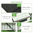 Pollaio Gabbia per Galline da Esterno 161,5x62,5x115 cm in Legno Grigio