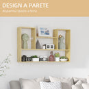 Mensola 4 Ripiani 100x15x60 cm in Legno Truciolato