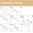 Mensola 4 Ripiani 100x15x60 cm in Legno Truciolato