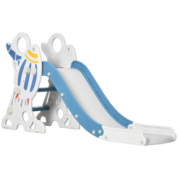 Toboggan enfant 157x46,5x80 cm en plastique blanc et bleu acquista
