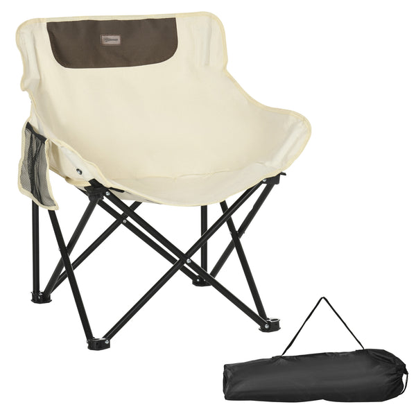 Chaise de camping pliante 61x54x66 cm avec sac en tissu Oxford blanc acquista