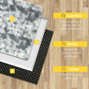 Tappeto Moderno 200x120 cm in Poliestere Grigio Chiaro