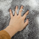 Tappeto Moderno 200x120 cm in Poliestere Grigio Chiaro