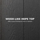 Tavolo Catering Pieghevole 180x75,5x73 cm in Acciaio e HDPE Grigio Scuro