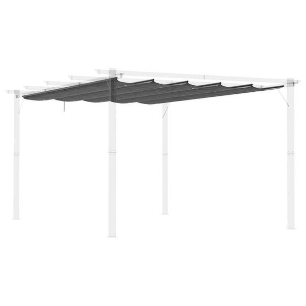 sconto Telo di Ricambio per Pergola da Giardino 3,5x2,5m in Poliestere Grigio Scuro