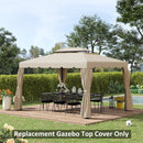 Tetto di Ricambio per Gazebo da Giardino 3x4m in Poliestere Beige