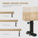 Trave Ginnastica Artistica 226x31x59 cm in Acciaio e Legno Marrone