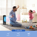 Ventilatore a Colonna Oscillante da Scrivania Ø11x32,5 cm 3 Velocità in ABS Nero