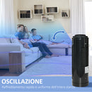 Ventilatore a Colonna Oscillante da Scrivania Ø11x32,5 cm 3 Velocità in ABS Nero