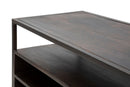 Porta Tv Burn 120x40x55 cm in Legno di Acacia e in Ferro Marrone