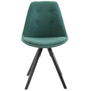 Set 2 Sedie Imbottite 48x56x87 cm in Tessuto  Verdi