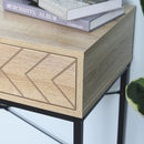 Tavolo Consolle per Ingresso 2 Cassetti 90x35x76 cm in Legno e Metallo 