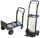 Chariot porte-bagages 2 en 1 avec support de sac en métal bleu Tosini