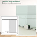 Porta Scorrevole Vetrata 90x205 cm Temperata Smerigliata 