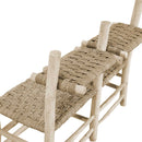 Panchina da Giardino 110x40xh84 cm in Legno Seduta Impagliata Naturale