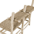 Panchina da Giardino 110x40xh84 cm in Legno Seduta Impagliata Naturale