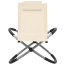 Sedia a Dondolo da Giardino ellittica 174x78x86 cm Panna