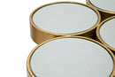 Tavolino Buttle 100x70x55 cm in Ferro e MDF Oro