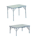 Set Tavolo da Campeggio Picnic 2 Panche Pieghevole in Alluminio Argento 