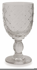 Confezione 6 Calici Vino in Vetro 280ml Villa d'Este Home Tivoli Rombi