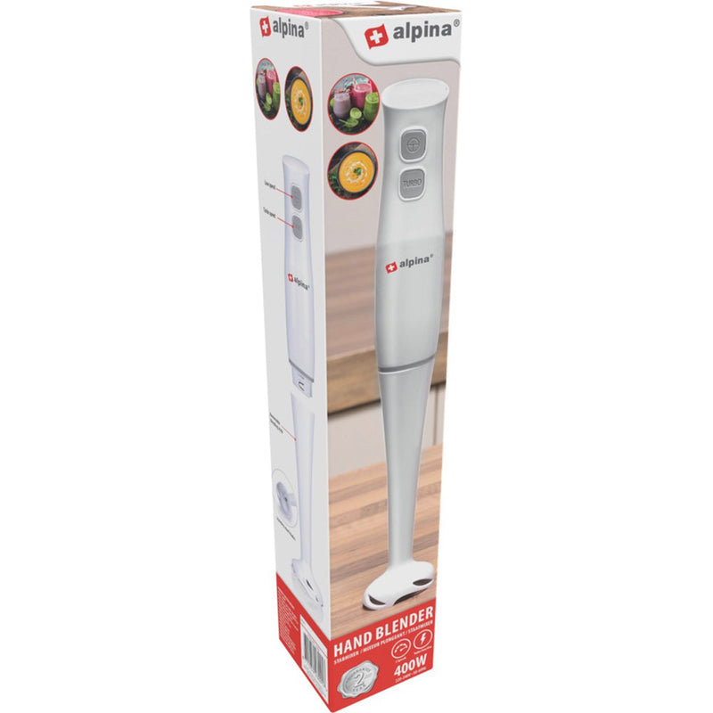 Frullatore a Immersione Tritatutto 2 Velocità Mixer Tagliaverdure Elettrico 400W Alpina