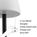 Lampada da Tavolo Ø16,5x30 cm con Luce RGB Senza Fili Ricaricabile Portatile per Interni ed Esterni Bianco e Nero