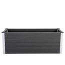 Fioriera Vaso per Piante e Colture in Legno e Plastica Grigio 150x50x50 cm 