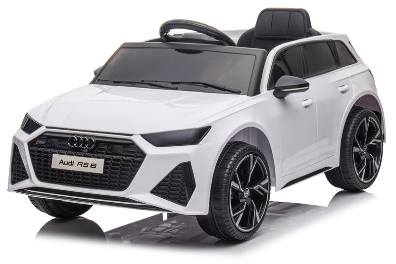 Macchina Elettrica per Bambini 12V con Licenza Audi RS6 Bianca