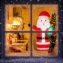 Babbo Natale Gonfiabile Gigante 150x78x243 cm con Albero di Natale Luci LED Gonfiatore e Borsa Portaoggetti in Poliestere Rosso      