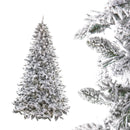Albero di Natale Artificiale H230 cm Abete innevato 6670 Led e 1274 Tips 