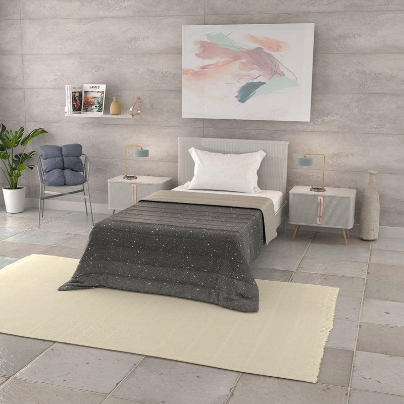 Trapuntino Estivo 100gr con Stampa in Microfibra Stars Grigio Varie Misure