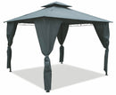 Gazebo da Giardino in Metallo 3x3m Soriani Sahara Grigio