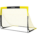 Porta da Calcio Pop-Up Pieghevole 150x110x110 cm con Borsa di Trasporto in Vetroresina Giallo      