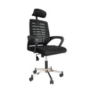 Poltrona direzionale da ufficio in tessuto microforato nera Kizi