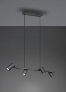 Lampada a Sospensione da Interno Attacco GU10 in Metallo Nero Opaco