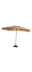 Ombrellone da Giardino 2x3 m Palo Ø38 mm in Legno Bauer Island Ecrù Seconda Scelta