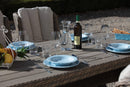Tavolo da Giardino 199x100x73,5 cm in Polyrattan Baltimora Noce