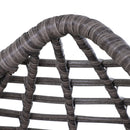 Poltrona da Giardino in Vimini 101x89x156 cm con Cuscino  Beige