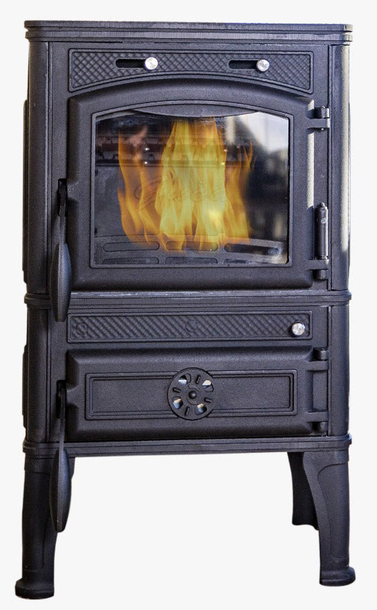 Poêle à bois en fonte 12,5 kW 54x49,3x94,6 cm Black Lava acquista