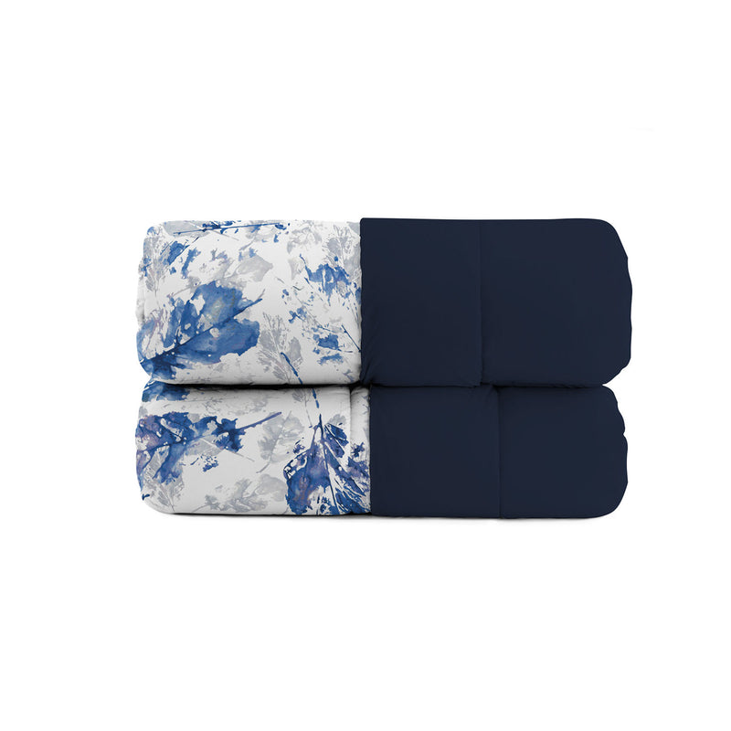 Trapunta Invernale Stampata in Microfibra 200gr Double Face Foglie Varie Misure