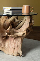 Tavolino Ø80x46h cm Top in Vetro Rosalind