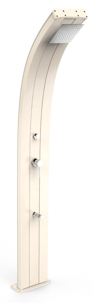 Doccia Solare da Giardino 40L Miscelatore Temporizzato e Lavapiedi Arkema Dada Bianco Crema sconto