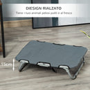 Brandina per Cani e Gatti Pieghevole 59x46x15 cm in Tessuto Grigio
