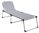 Lettino Prendisole da Giardino in Alluminio Vorghini Class Collection Grigio Melange