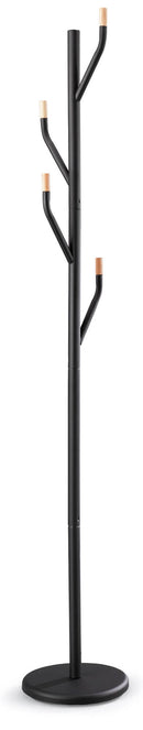 Appendiabiti da Terra Ø36x175 cm in Metallo Fumer Spring Nero