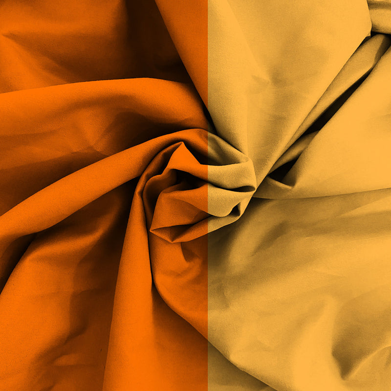 Copripiumino con Sacco e Federe in Tinta Unita Double Face Linea Vera Arancio e Giallo