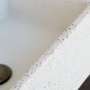 Lavello da Giardino Senza Rubinetto 45x30x20 cm in Cemento e Granulati di Marmo Rodi-TZ Bianco Terrazzo