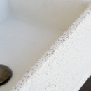 Lavello da Giardino Senza Rubinetto 45x30x20 cm in Cemento e Granulati di Marmo Rodi-TZ Bianco Terrazzo   