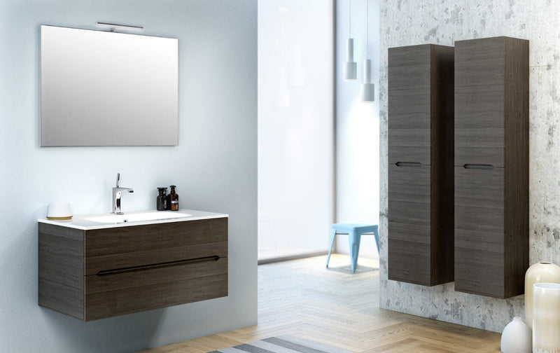 Mobile Bagno Sospeso 91cm TFT Swing Rovere Scuro