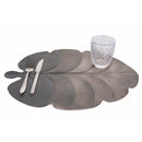 Set 6 Tovagliette Double Face 47x37x0,1 cm  in Plastica VdE Tivoli 1996 New Jungle Bianco/Grigio